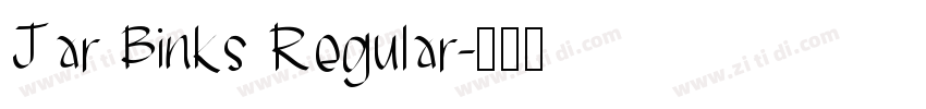 Jar Binks Regular字体转换